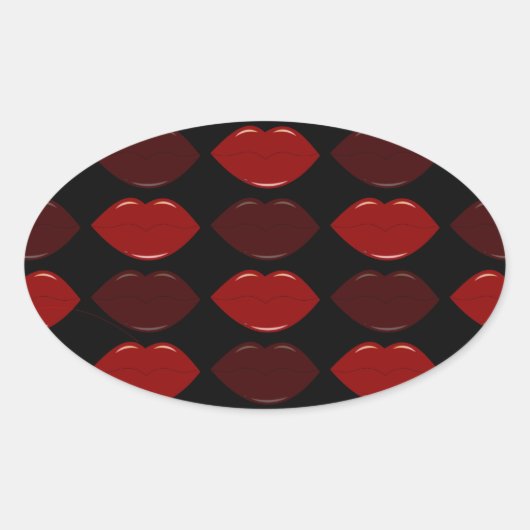 PRACHTIGE LIPPEN OVALE STICKER (Voorkant)
