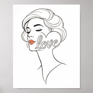 Prachtige "LOVE" Beauty Salon Wall Art & Posters