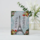 Prachtige  Love Paris Eiffel Tower Briefkaart (Staand voorkant)