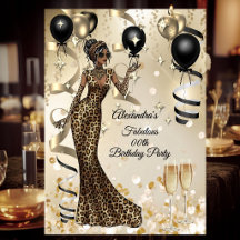 Prachtige Luipaard Verjaardagsfeest Champagne
