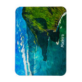 Prachtige Madeira Coastal Uitzicht olieverf Magneet (Verticaal)