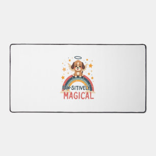 Prachtige Magische Puppy Vintage Regenboog Engel D Bureaumat