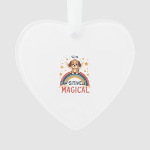 Prachtige Magische Puppy Vintage Regenboog Engel D Ornament