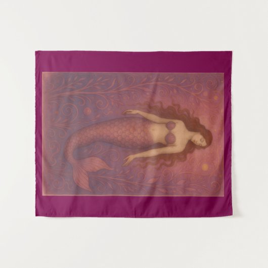 Prachtige magische zeemeermin wandkleed (Voorkant (horizontaal))