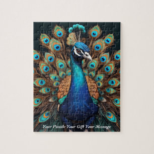Prachtige majestueuze pracht: de Boho Peacock Legpuzzel
