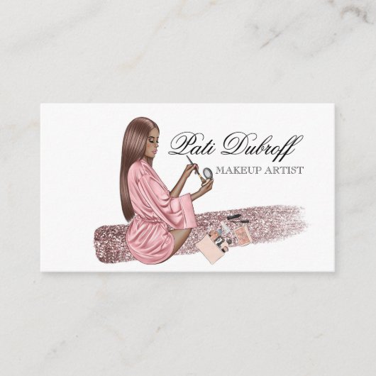 Prachtige make-up artiest - maak een blijvende ind visitekaartje (Voorkant)