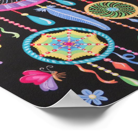 Prachtige Mandala Drocatcher art van Soozie Wray Poster (Hoek)