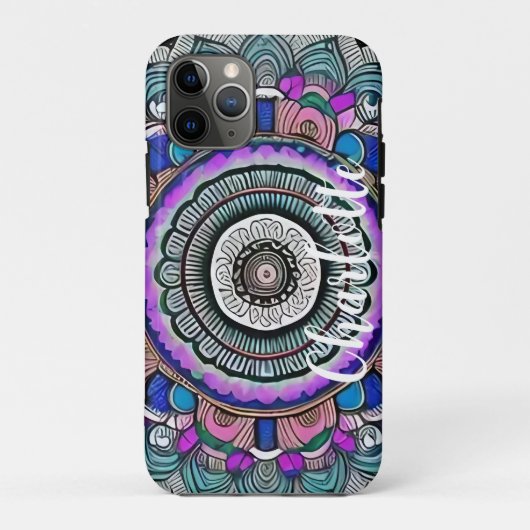 Prachtige Mandala Hoesje-Mate iPhone Case (Achterkant)