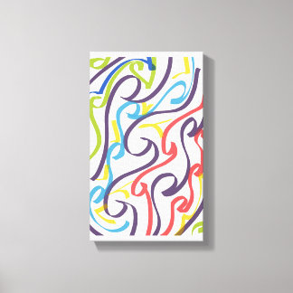 Prachtige Maori-stijl lintkunst Canvas Afdruk