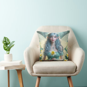 Prachtige March Fairy in narcissen Kussen
