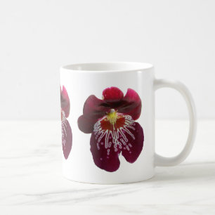 Prachtige maroon orchideeën II Elegante bloemen Koffiemok