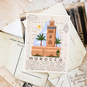 Prachtige Marrakech Medina Koutoubia Architectuur Briefkaart