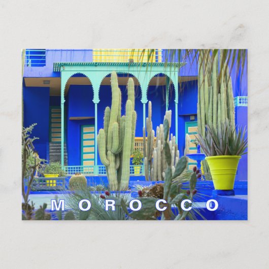 Prachtige Marrakesh Majorelle Tuinarchitectuur Briefkaart (Voorkant)