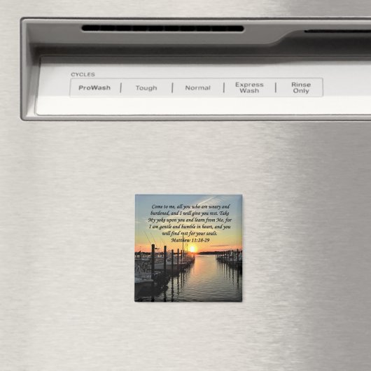 PRACHTIGE MATTHEÜS 11:28 ZONSONDERGANG OVER HET ME MAGNEET (Insitu (Vaatwasser))