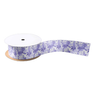 Prachtige Mauve & White Waterverf Floral Lint