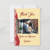 Prachtige Mehndi bruiloft dank u kaarten (Voorkant)