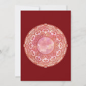 Prachtige Mehndi bruiloft Kaart (Achterkant)