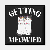 Prachtige Meowied Bruid Magneet (Voorkant)