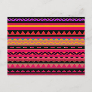 Prachtige Mexicaanse Aztec Colorful Pattern Briefkaart
