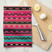 Prachtige Mexicaanse Aztec Colorful Pattern Theedoek (Quarter Fold)