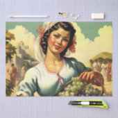 Prachtige Mexicaanse kalendermeid in Grape Harvest Tissuepapier (Craft)