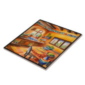 Prachtige Mexicaanse kunst Tegeltje (Zijkant)