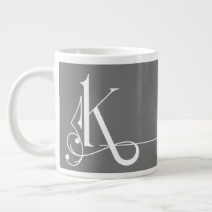 Prachtige minimalistische elemantmonogram K Extra Grote Beker