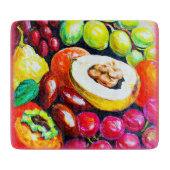 Prachtige mix van het schilderen van druivensap. B Snijplank (Voorkant)