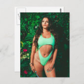 Prachtige Mode met mint-groene bikini-model briefk Briefkaart (Voorkant / Achterkant)