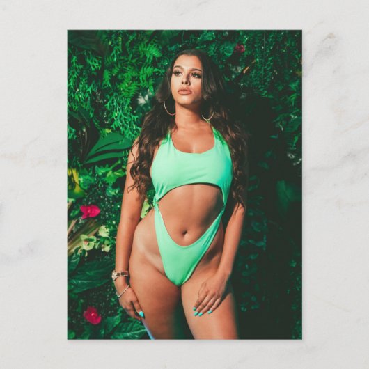 Prachtige Mode met mint-groene bikini-model briefk Briefkaart (Voorkant)