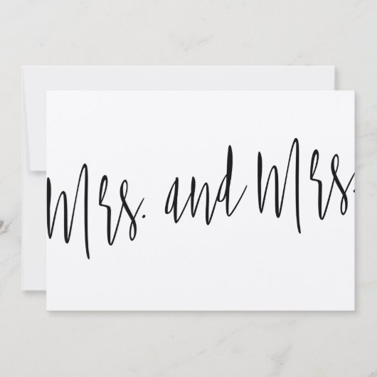 Prachtige moderne chic "Mrs. en Mrs." (Voorkant)