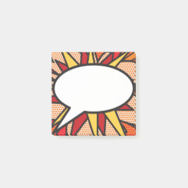 Prachtige moderne tekstballon in stripstijl post-it® notes