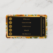 Prachtige moderne zonnebloemoCollectie Visitekaartje (Achterkant)