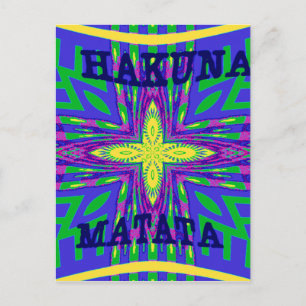 Prachtige Mombasa Kanga Hakunamatata Tribal Briefkaart