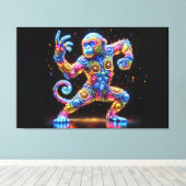 Prachtige Monkey Style Canvas Afdruk (Insitu (Houten vloer))