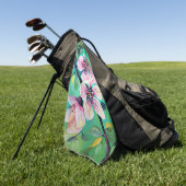 Prachtige monogram van de Japanse Sakura Cherry Golfhanddoek (Groen)