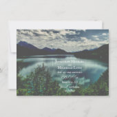 Prachtige Mountain Lake Reflections bruiloft Save The Date (Achterkant)