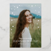 Prachtige North Star viering van het leven Folie Uitnodiging (Voorkant)