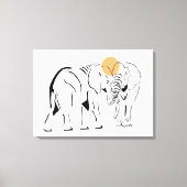 Prachtige olifant Wrapped Canvas Art (Voorkant)