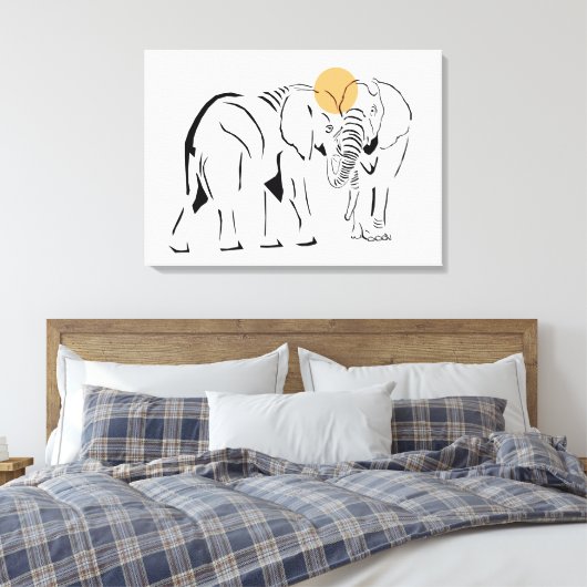 Prachtige olifant Wrapped Canvas Art (Insitu (Slaapkamer))