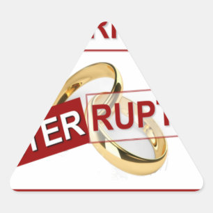 Prachtige Onderbreking: Een Gouden Begin Driehoek Sticker
