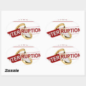 Prachtige Onderbreking: Een Gouden Begin Ovale Sticker (Vel)