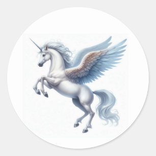 Prachtige opfokken van witte Pegasus Sticker Sheet