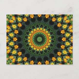 Prachtige Oranje en gele Lantana Kaleidoscoop 1 Briefkaart