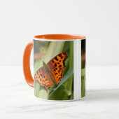 Prachtige Oranje satyr comma Butterfly Mok (Voorkant links)