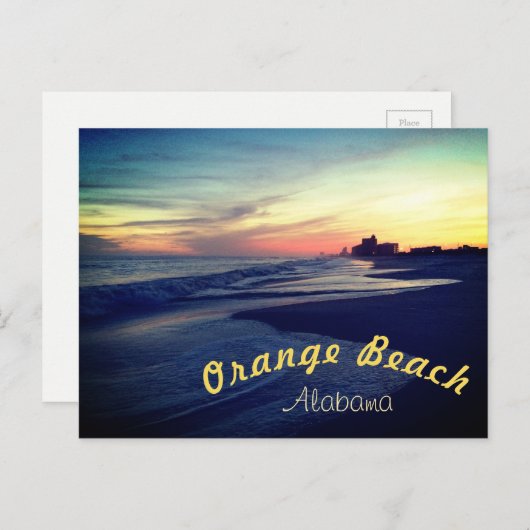 Prachtige Oranje strand Sunset Briefkaart (Voorkant / Achterkant)