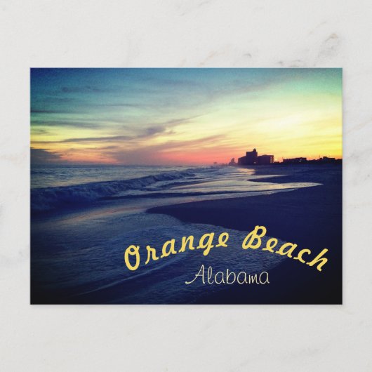 Prachtige Oranje strand Sunset Briefkaart (Voorkant)
