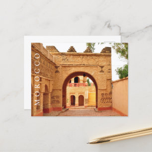 Prachtige oude Marrakesh Medina-architectuur Briefkaart