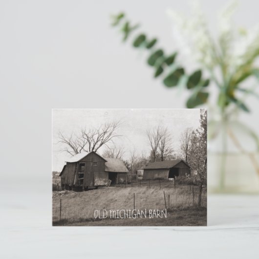 Prachtige oude Michigan schuur Briefkaart (Staand voorkant)