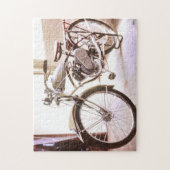 Prachtige oude  motorfiets legpuzzel (Verticaal)